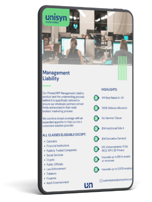 Unisyn Product Sheet on a tablet
